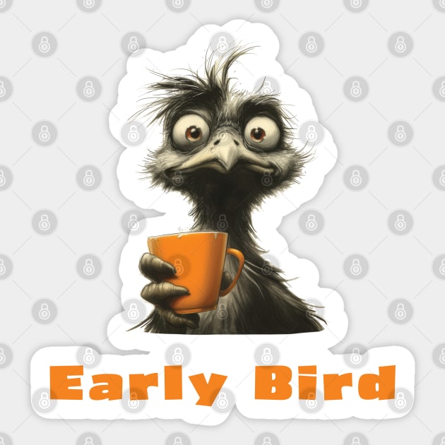 Early Bird Sticker by MythicLegendsDigital